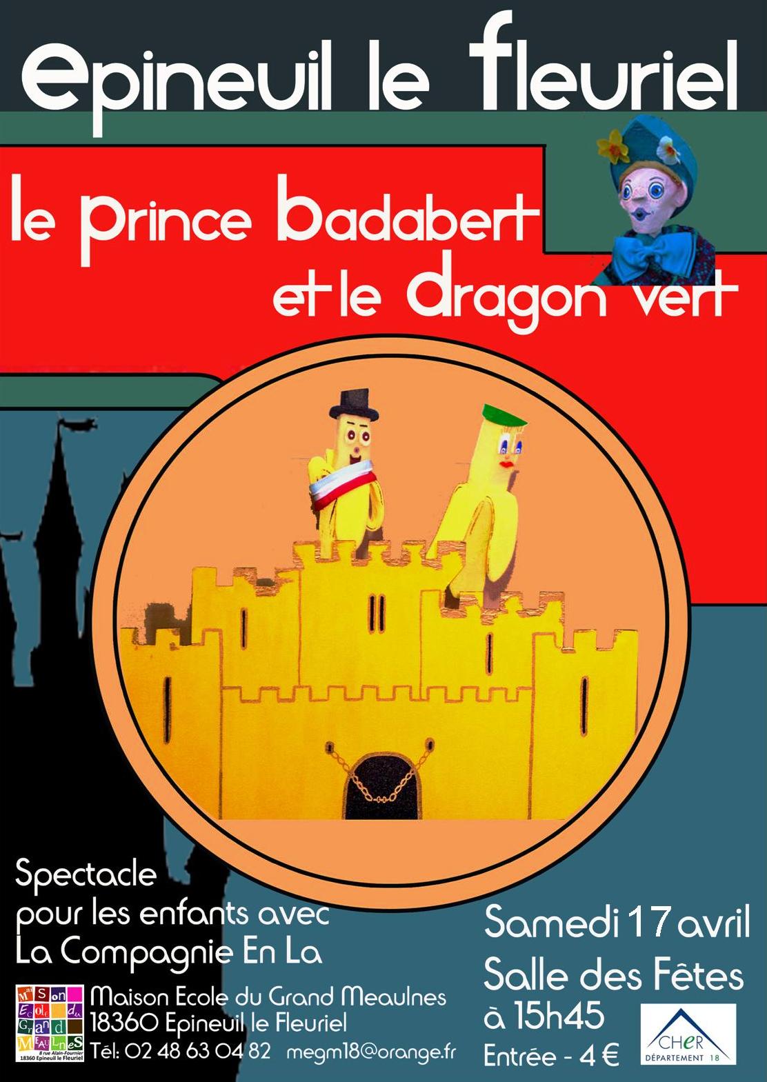 Affiche spectacle de marionnette 17 avril 2021